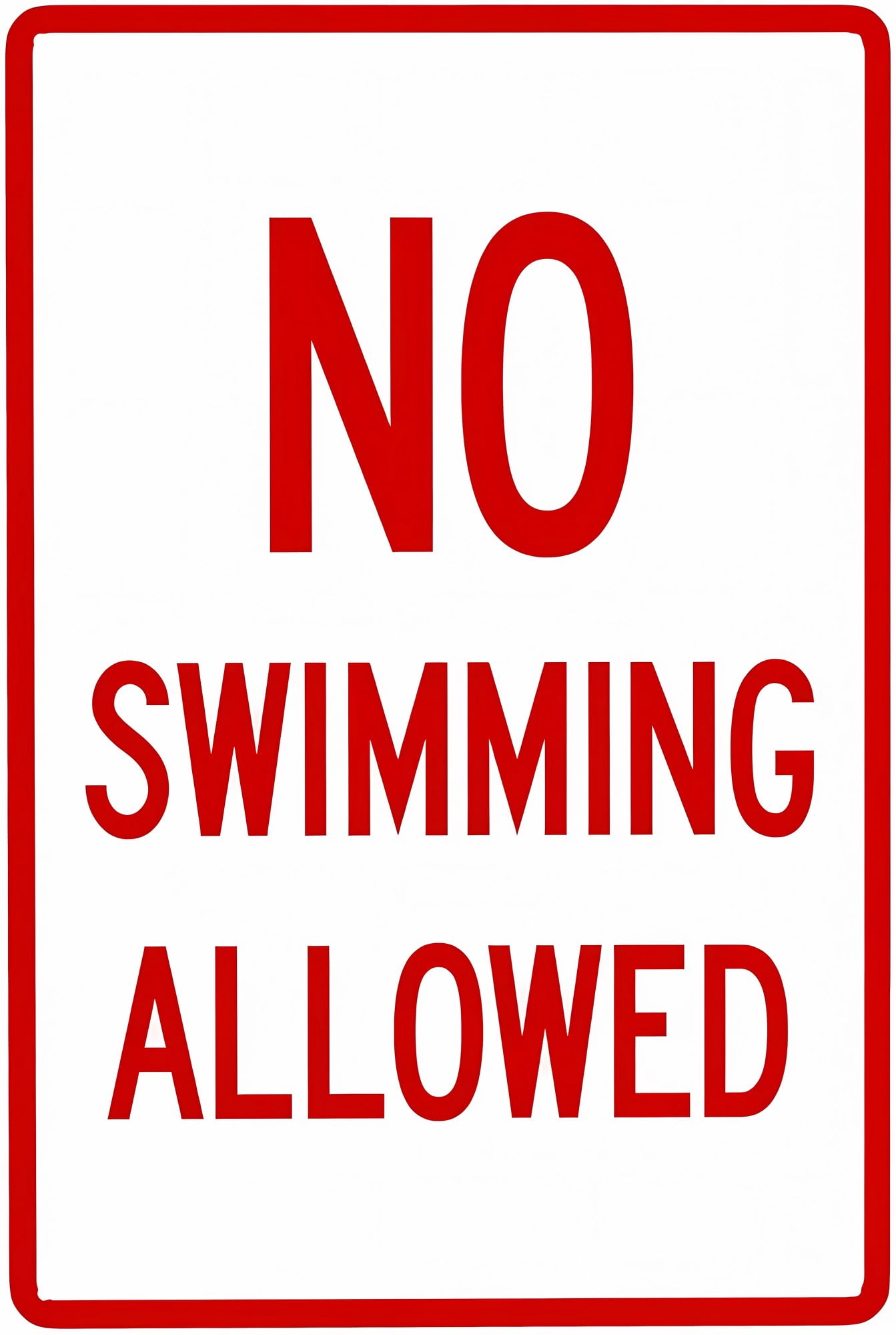 No Pool Bathing No Swimming Allowed Sign - 8