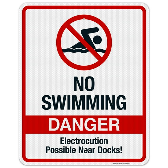 No Swimming Sign, Pool Sign, (SI-6802)