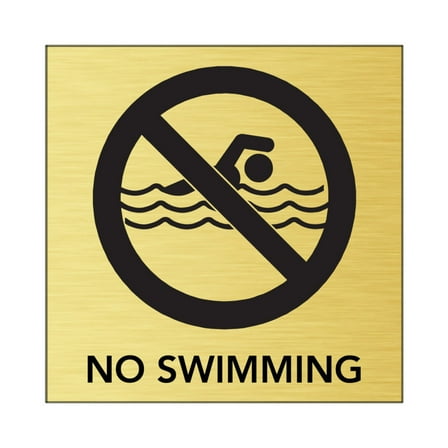 No Swimming Signs