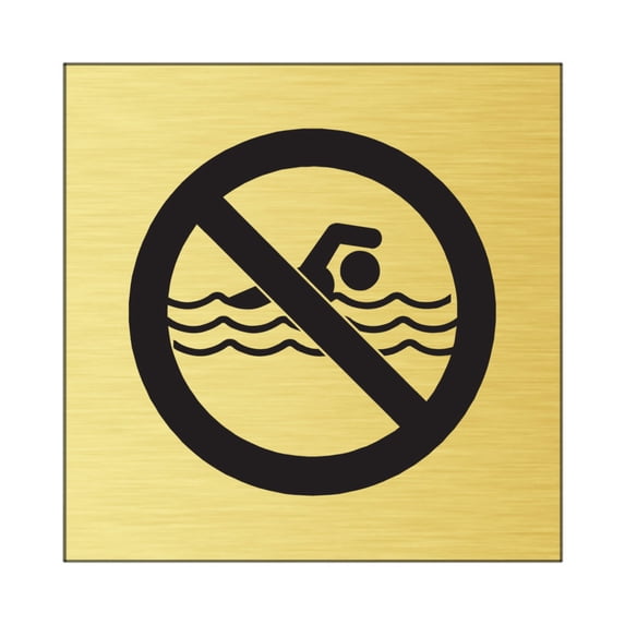 No Swimming Signs