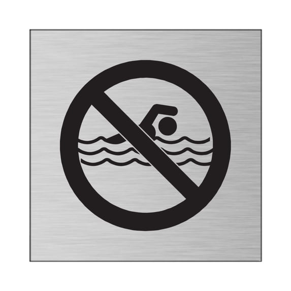 No Swimming Signs