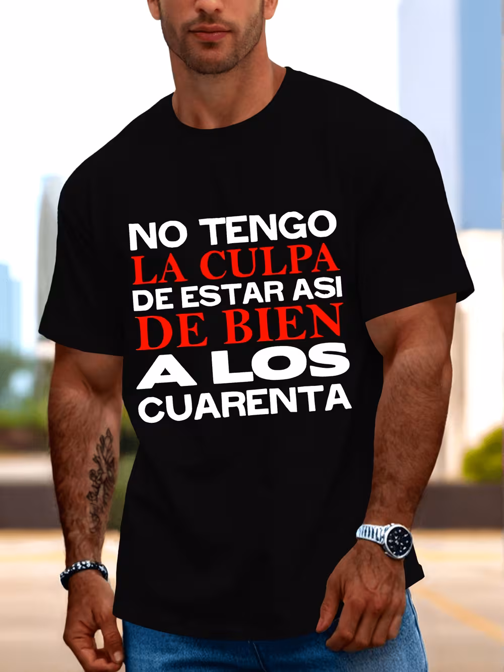 No Tengo Culpa Funny Spanish Quote Slogan Humor Top T-Shirt R514, for Men & Women, up to Size 5XL