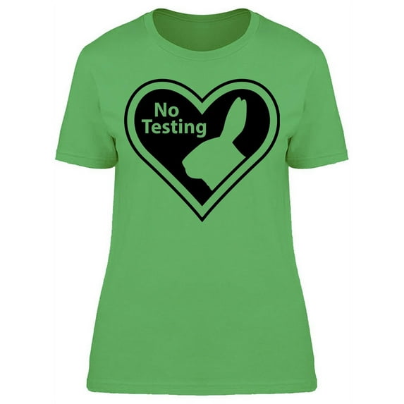 No Testing Rabbit T-Shirt Women -Image by Shutterstock, Female x-Large
