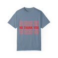 thumbnail image 1 of No Thank You Men Women Sarcastic Sarcasm Funny Cool Gift Introvert Anti Social Unisex Garment-Dyed T-shirt, 1 of 4