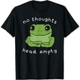 thumbnail image 1 of No Thoughts Head Empty Cute Frog Meme Aesthetic Softstyle Unisex T-Shirt, 1 of 5