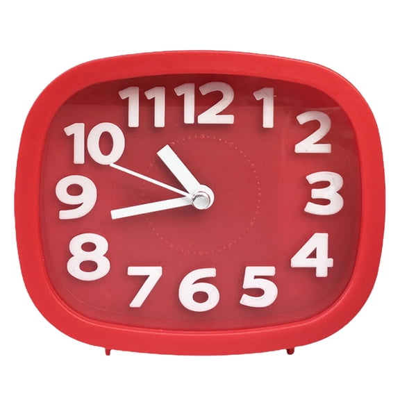 No Ticking Silent Alarm Clock,Easy to Read and Use,1 AA Battery Operated,Snooze Light,Bedside Desk Clock