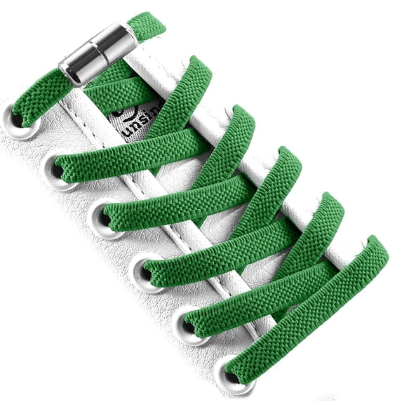 No Tie Elastic Shoe Laces with Laces Lock, Tieless One Size Fits Sports Flat Shoelaces for Running Walking Hiking Boots Canvas Sneakers