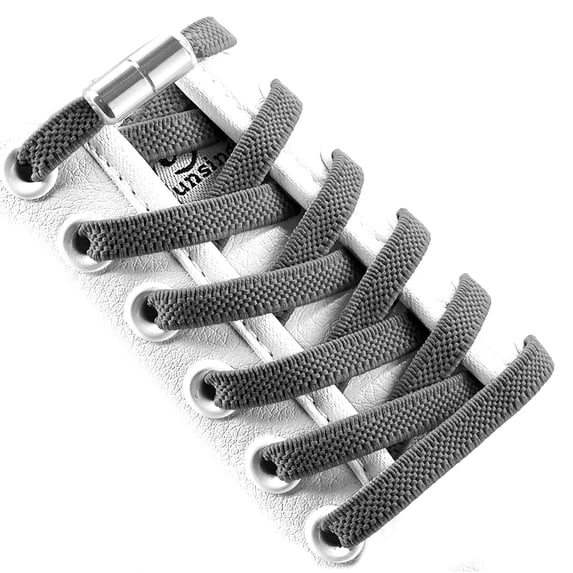 No Tie Elastic Shoe Laces with Laces Lock, Tieless One Size Fits Sports Flat Shoelaces for Running Walking Hiking Boots Canvas Sneakers
