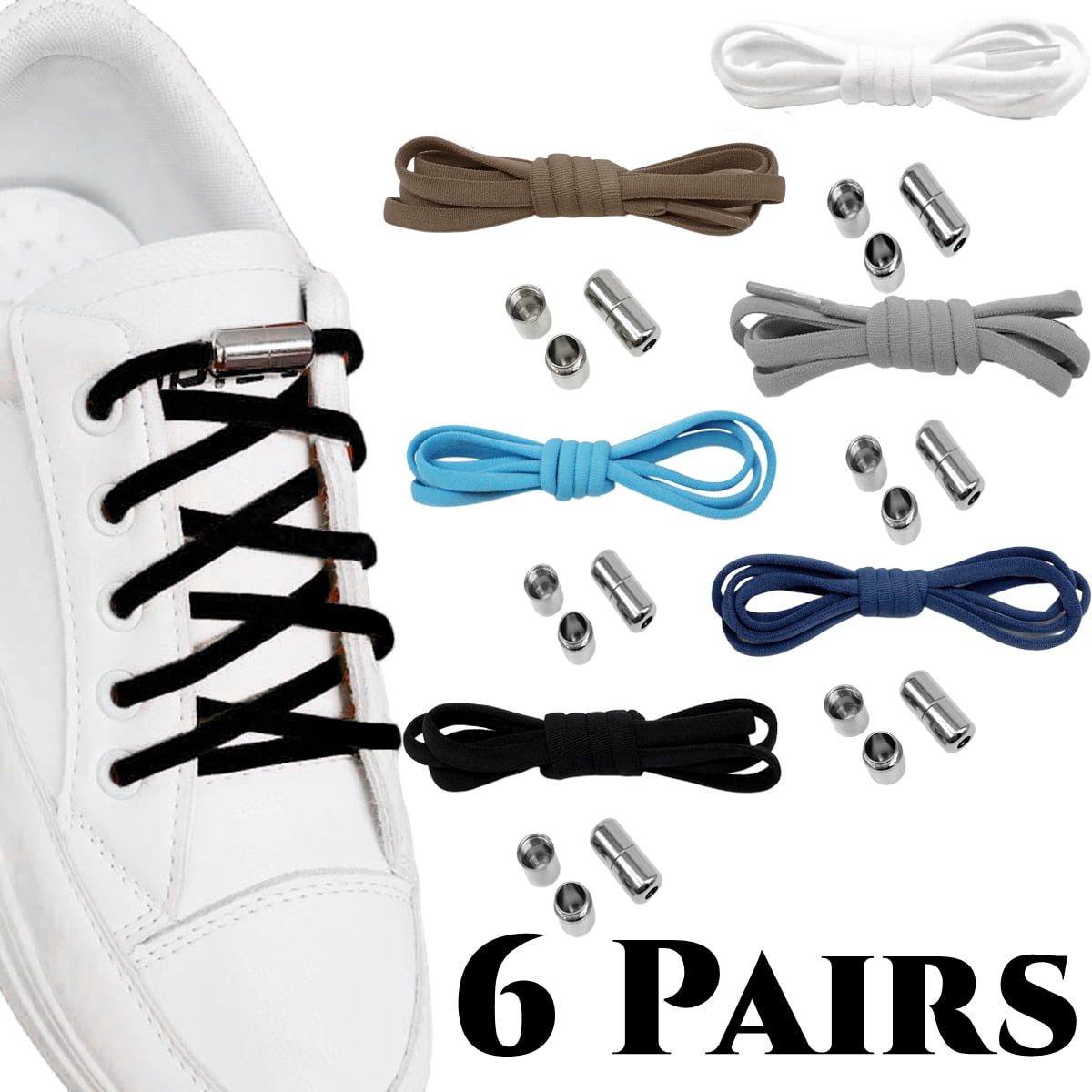 Providence Spillproof No Tie Curly Elastic Shoelaces