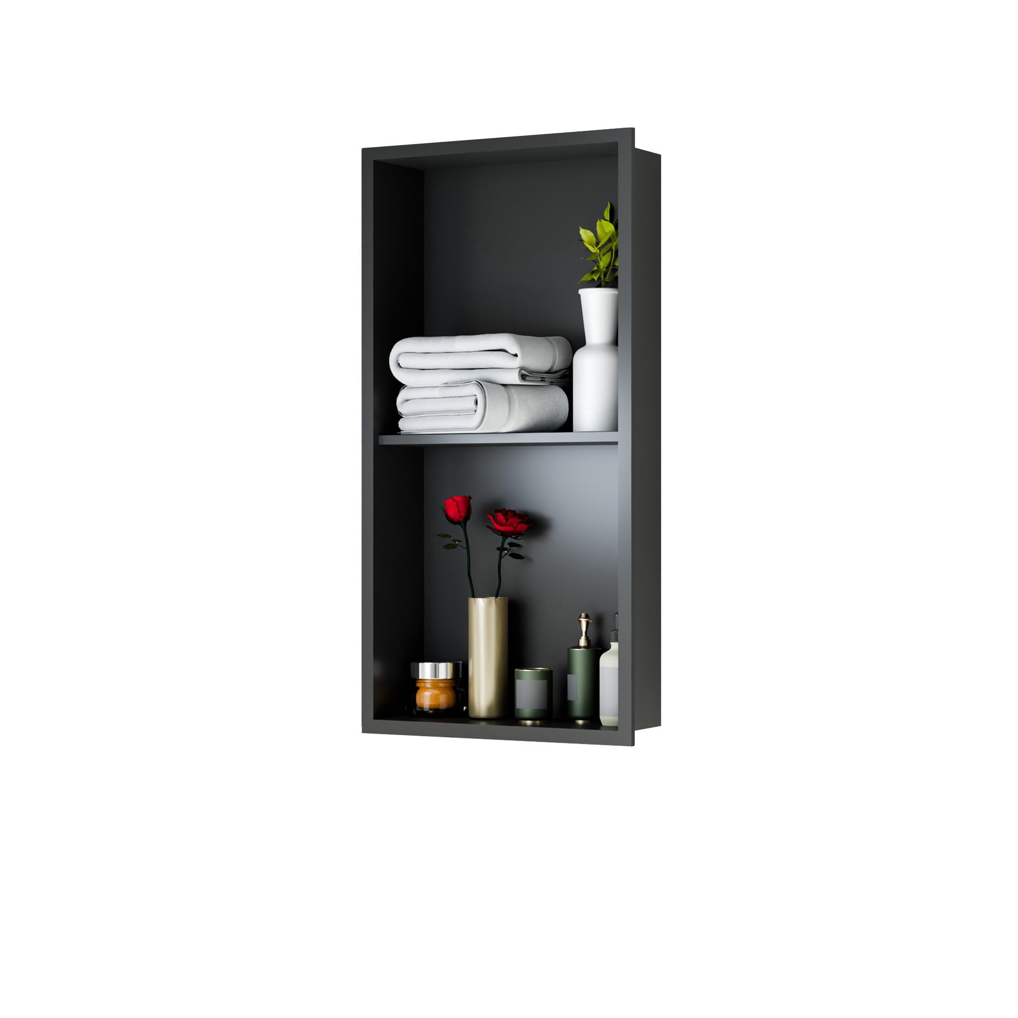 Waterproof Cuby No Tile Shower Niche, Stainless Steel Wall Niche, 1/2/3-Tier Bathroom ...
