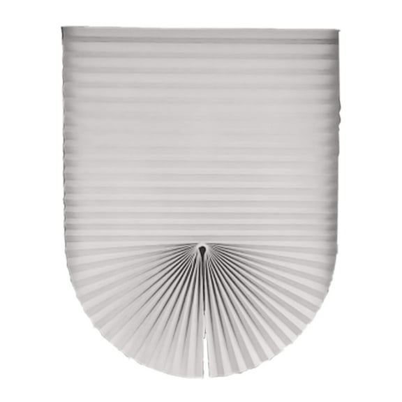 No Tools Cordless Pleated Window Shade Polyester Fabric Panel Drape Easy Install Light Filtering Blind for Arch Windows