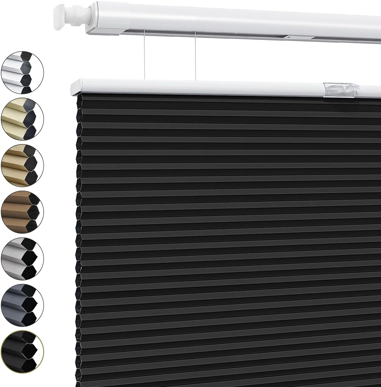 No Tools No Drill Shades for Indoor Windows Blackout Top Down Bottom Up