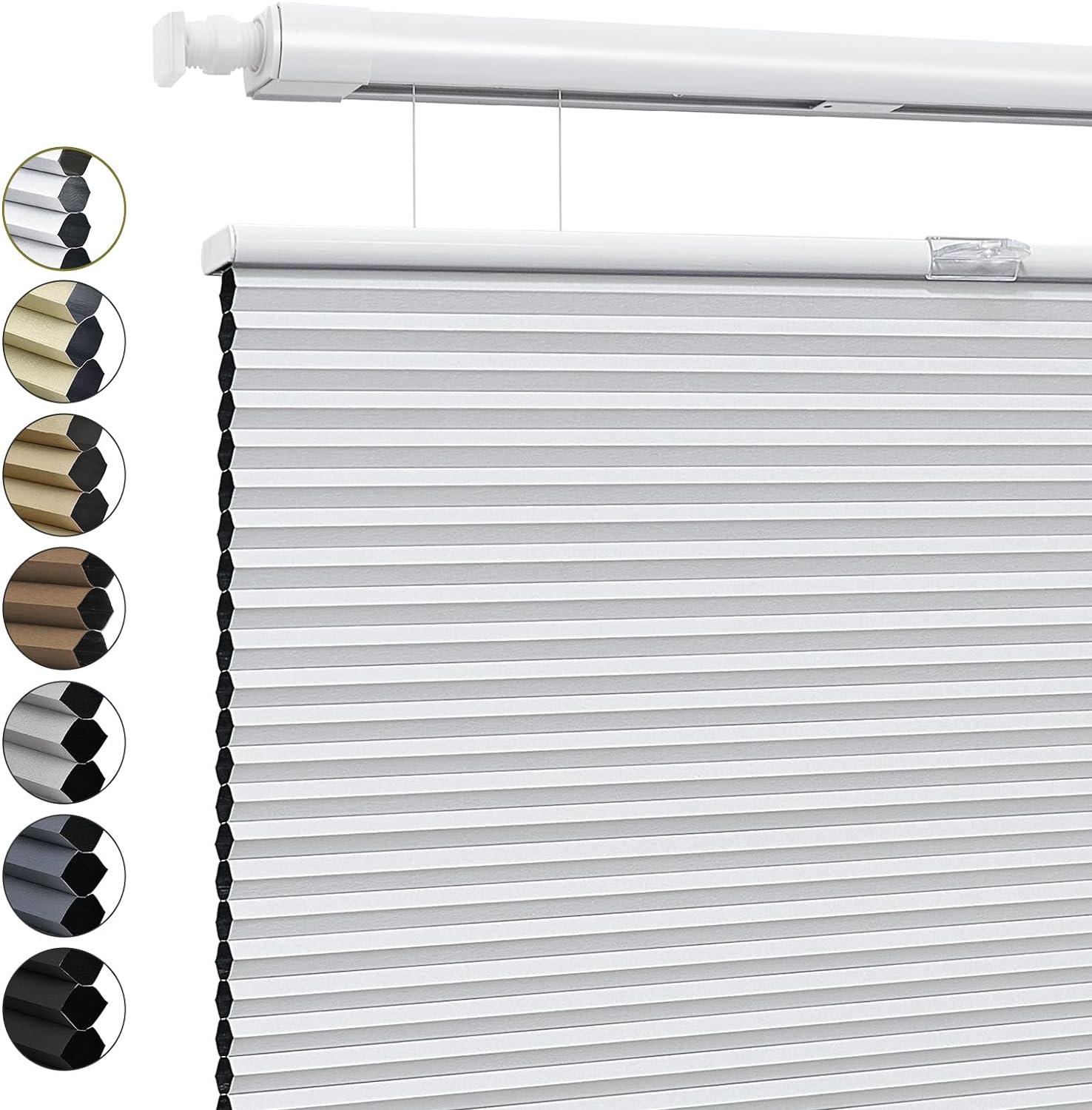 No Tools No Drill Shades for Indoor Windows Blackout Top Down Bottom Up