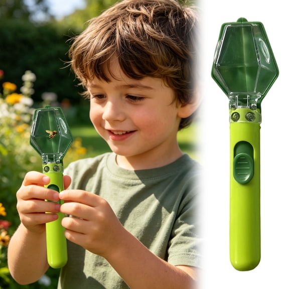 No-Touch Bug Catcher Viewer with 6x Magnification Catch & Release Insect Observation Cage for Outdoor Nature Exploration Educational Science