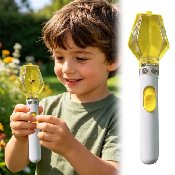 No-Touch Bug Catcher Viewer with 6x Magnification Catch & Release Insect Observation Cage for Outdoor Nature Exploration Educational Science