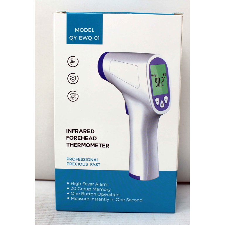 Medline No Touch Forehead Thermometer - Reusable, Dual Dial, Infrared - For  Home, Forehead, Clinical - White