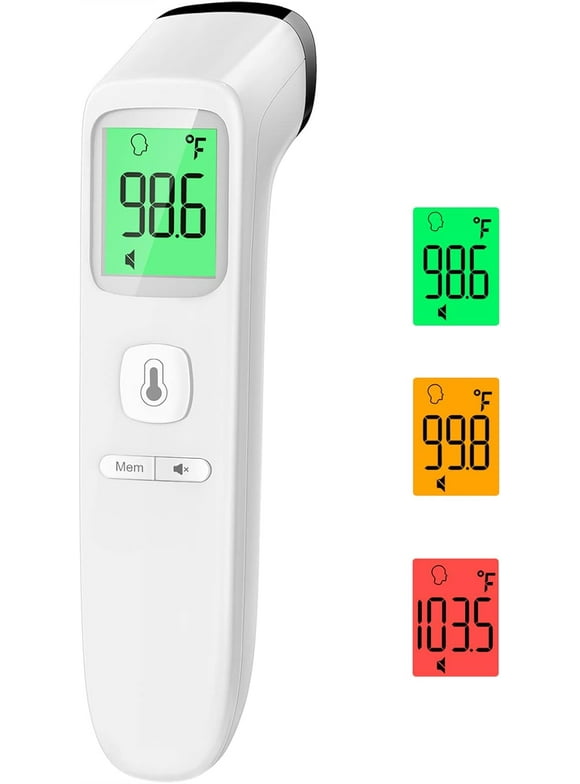 No-Touch Thermometer for Adults and Kids, Accurate Digital Baby Thermometer, FSA HSA Eligible, Fever Alarm & Silent Mode, 2 in 1 Forehead & Object Thermometer