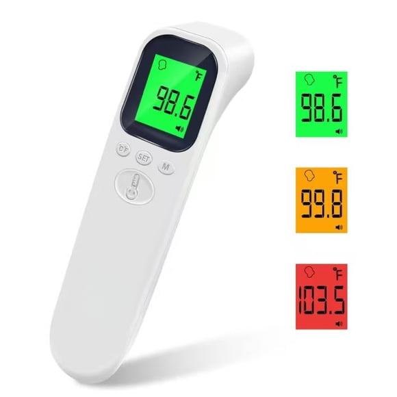 No-Touch Thermometer for Adults and Kids, Accurate Digital Baby Thermometer, Fever Alarm & Silent Mode, 2 in 1 Forehead & Object Mode