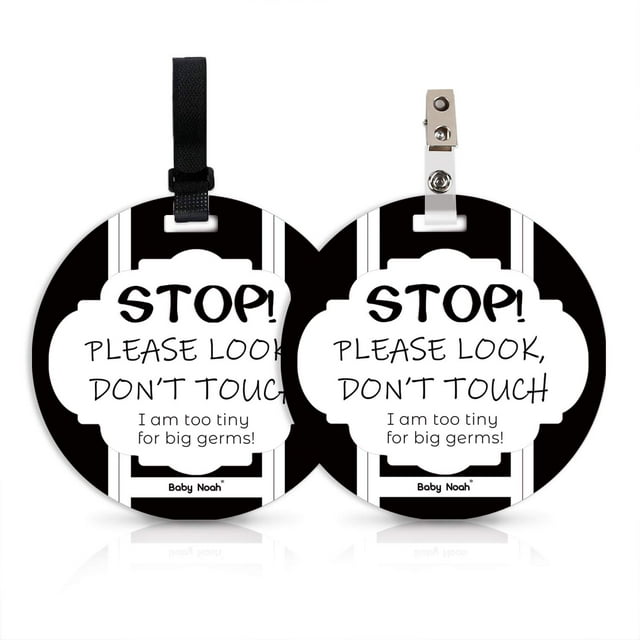 No Touching Newborn Baby Car Set Sign or Tag, Do Not Touch Baby Sign