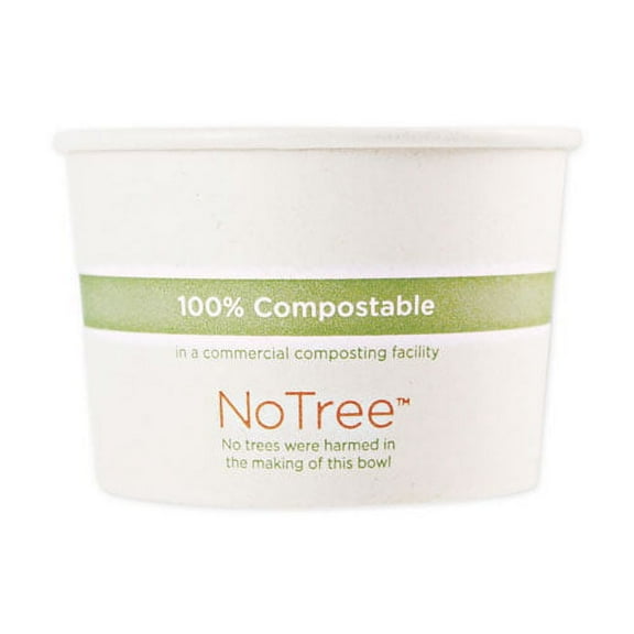 No Tree Paper Bowls, 12 Oz, 4.4" Diameter X 2.5"h, Natural, 500/carton | Bundle of 5 Cartons