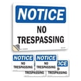 thumbnail image 1 of No Trespassing OSHA Notice Vinyl Decal Label 7 Inch x 5 Inch - 5 Pack, 1 of 6