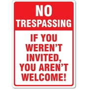 No Trespassing Sign Notice Signs Private Property Signs Metal Tin Sign 12x16 Inches Caution Danger Safety Security Warning Notice Signs