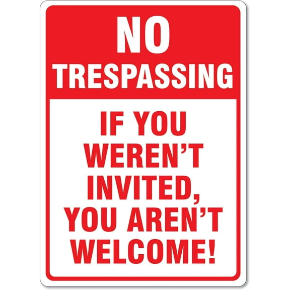 No Trespassing Sign Notice Signs Private Property Signs Metal Tin Sign 12x16 Inches Caution Danger Safety Security Warning Notice Signs