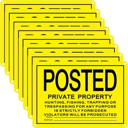 Posted Private Property No Trespassing Tyvek Sign | Heavy Duty 