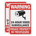 thumbnail image 1 of No Trespassing Signs, Private Property Sign, Warning Sign, Video Surveillance Sign, 2 Pack 10 x 7 Inches 0.40 Reflective Aluminum, UV Protected, Weather Resistant, Durable Ink, Easy to Mount, 1 of 5