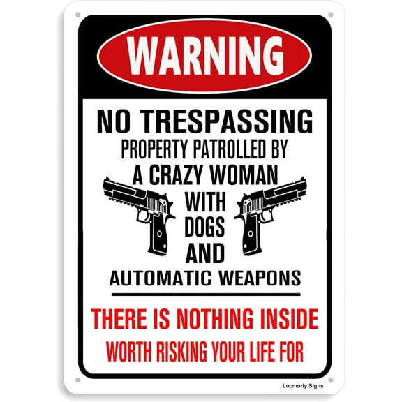 No Trespassing Signs Private Property Warning Sign, 12x16 Inch