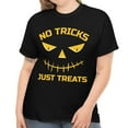 thumbnail image 1 of No Tricks Just Treats Halloween Shirt Women Plus Size Womens Funny Plus Size Halloween Costumes for Women, 1 of 7