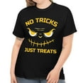 thumbnail image 1 of No Tricks Just Treats Pumpkin Shirt for Women Halloween Clothes for Women Plus Size Halloween Costumes for Women, 1 of 7