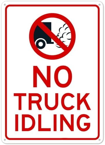 No Truck Idling With Graphic Sign Parking Signs,Property Safety Signs ...