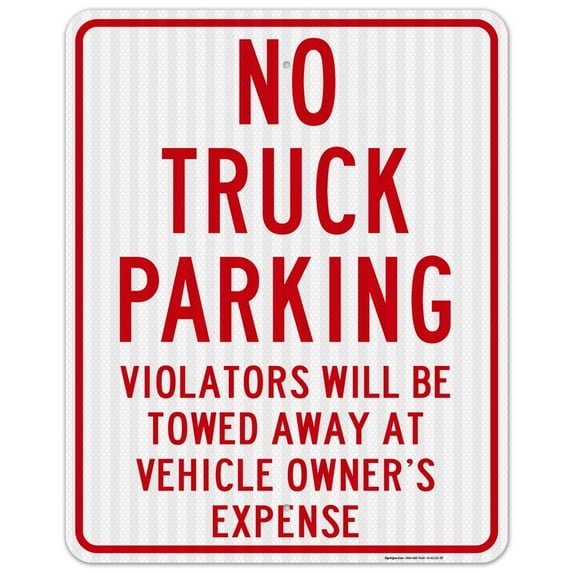 No Truck Parking Sign,