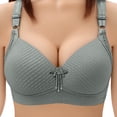 thumbnail image 1 of No Underwire Bras for Women Comfortable Plus Size Push-up Breathable Daily Bras, Gray B 48D, 1 of 7