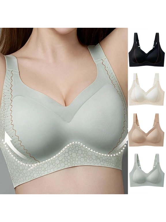 No Underwire Bras for Women Push Up Seamless Bralettes Womens ABC Cup Lightly Lined Comfort Bras
