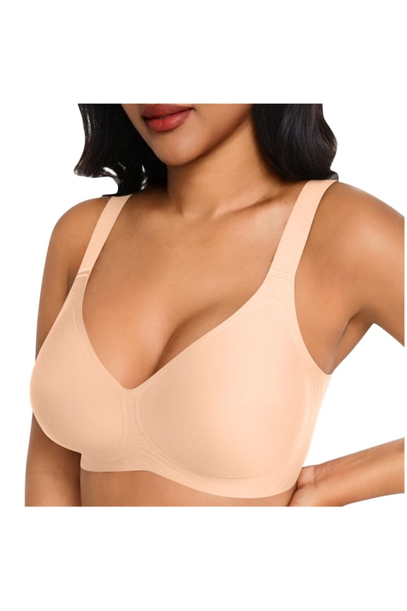 No Underwire Push up Bras for Women Wireless Seamless Full Cup Supportive T Shirt Everyday Bras