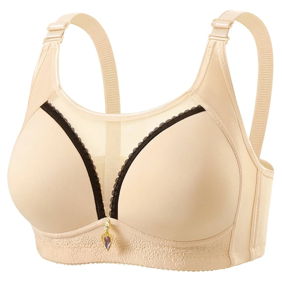 No Underwire Seamless Bras for Women Plus Size Full Cup Comfortable Lingerie High Support Soft Bralettes