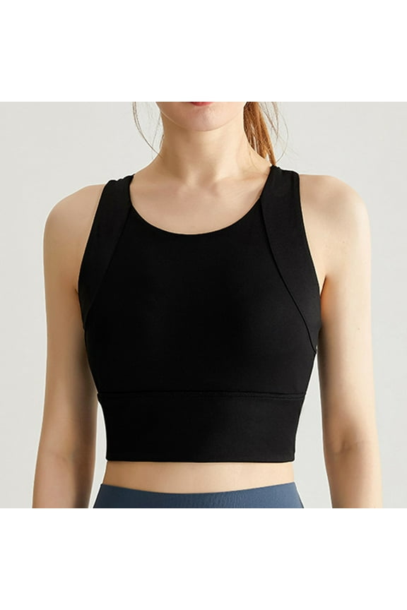 No Underwire Seamless Comfort Bras for Women Yoga High Impact Sports Bra Yoga Longline Full Coverage Bras