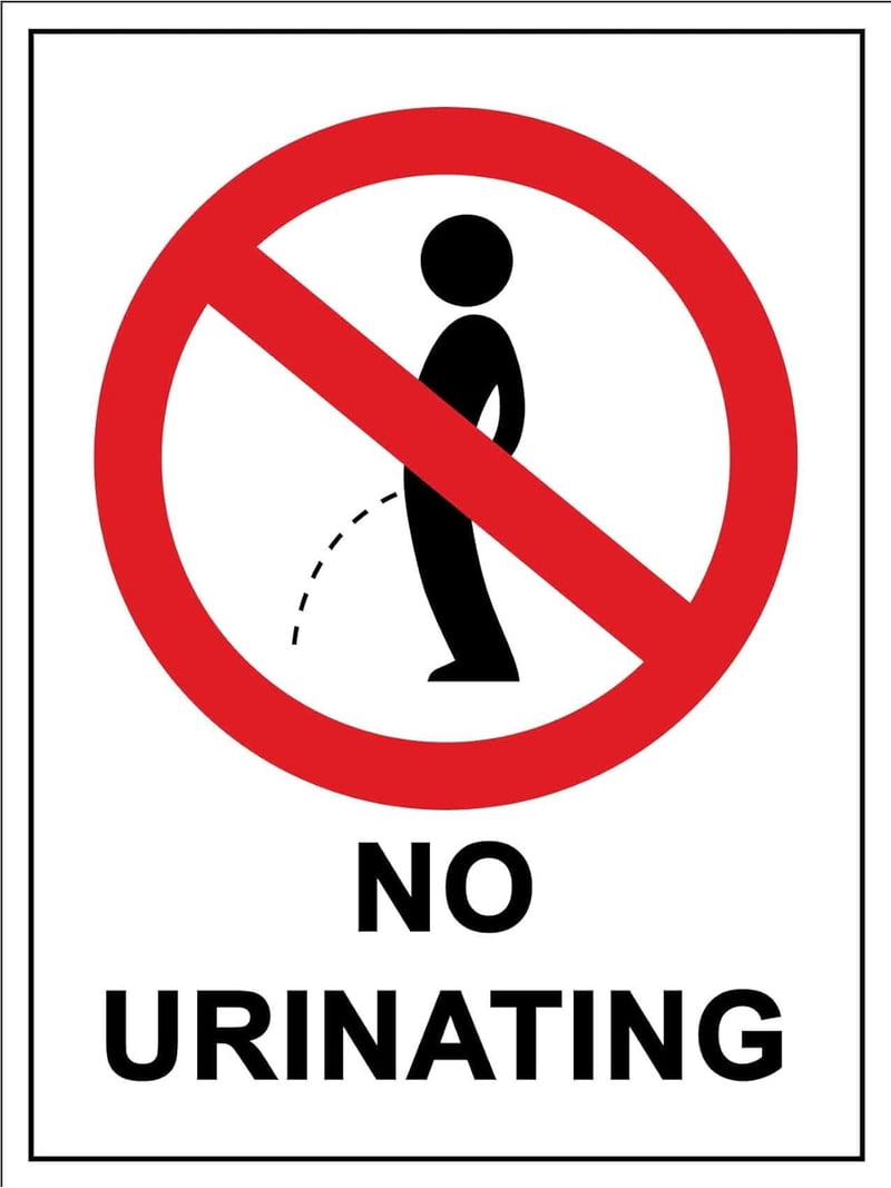No Urinating Sign Metal Tin Sign 8x12 Inches Caution Danger Safety