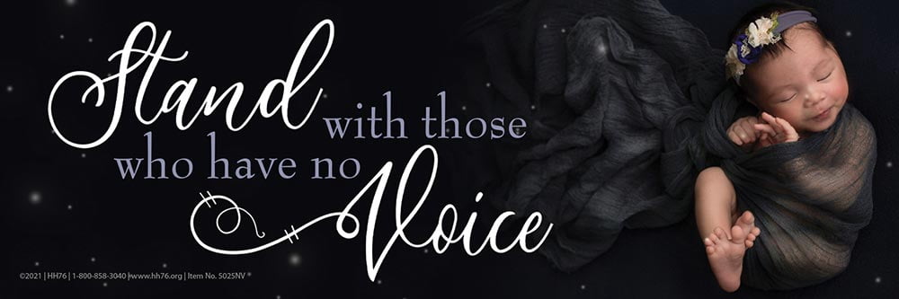 No Voice Pro-Life Bookmark (Pack of 100)