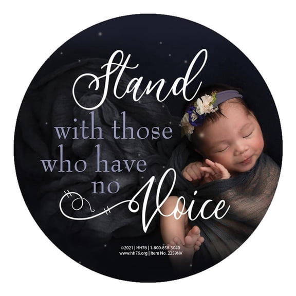 No Voice Pro-Life Button (Pack of 25)