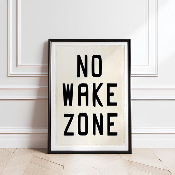 No Wake Zone Banner Coastal Beach Poster Unframed Paper Print