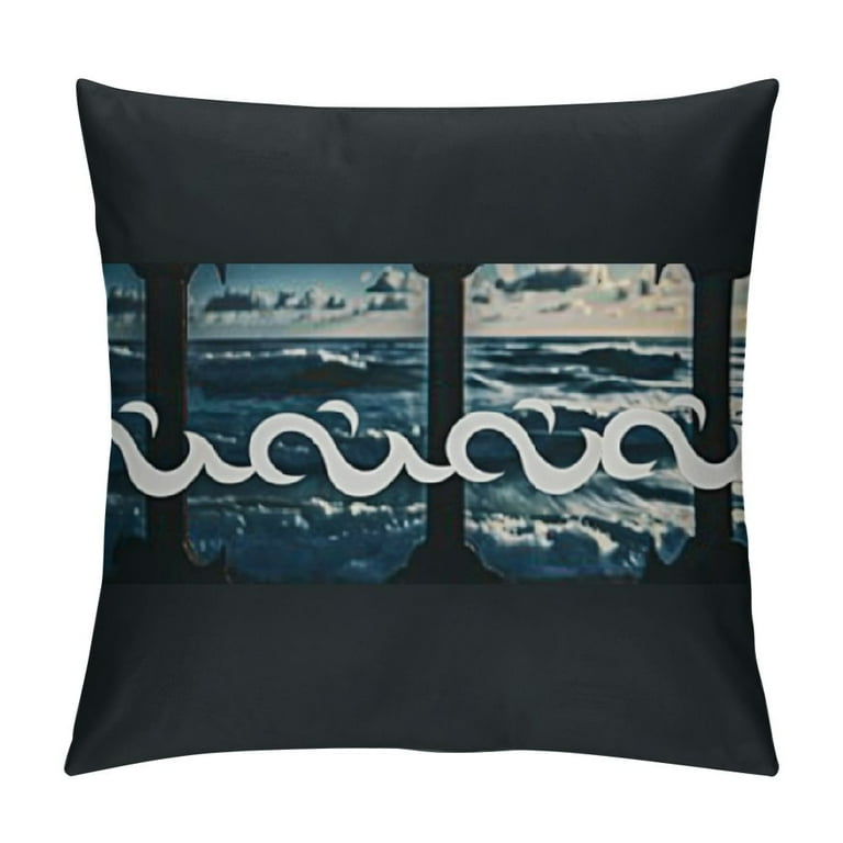 No Wake Zone Nursery Soft Throw Pillow Cover Coastal Lake Quote Decorative Pillowcase Nautical Nursery Lake House Decor Decorations for Home Bedroom Couch Sofa Baby Room Walmart