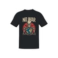 thumbnail image 1 of No War Skeleton Holding Earth Men's T-shirt, 1 of 3