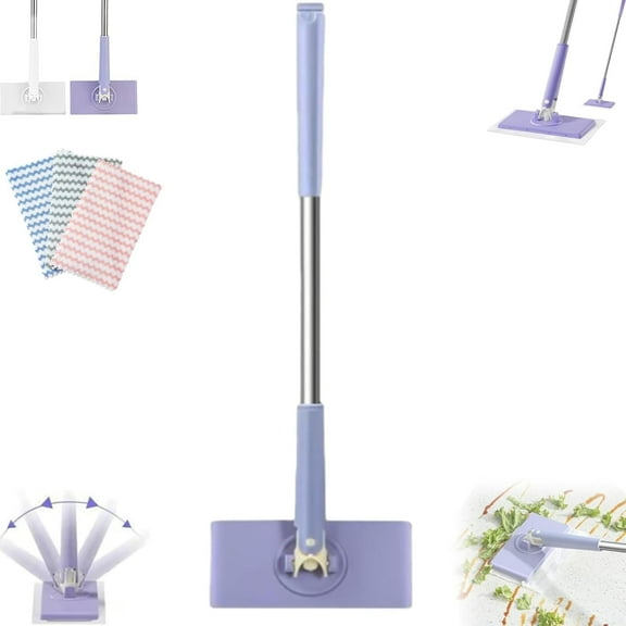 No-Wash Mop, Hands-Free Replacement, Dry and Wet Multi Surface Floor Cleaner, Easy Detach Convenient Cleaning Mops for Home Use, for Corners, Gaps, Walls, Ceilings