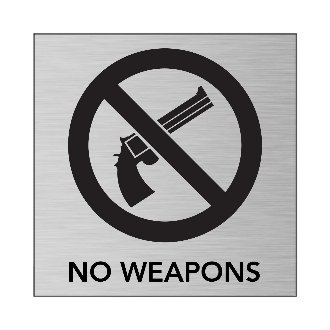 No Weapons Signs