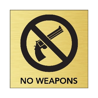 No Weapons Signs