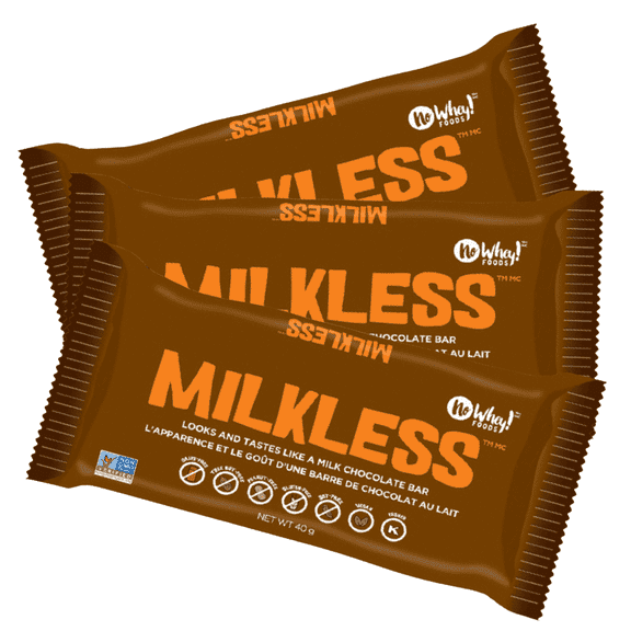 No Whey! Foods Vegan, Gluten Free, Nut Free | Milkless Chocolate Bars (3 Pack) | Dairy Free, Soy Free, Sesame Free | Allergy Friendly