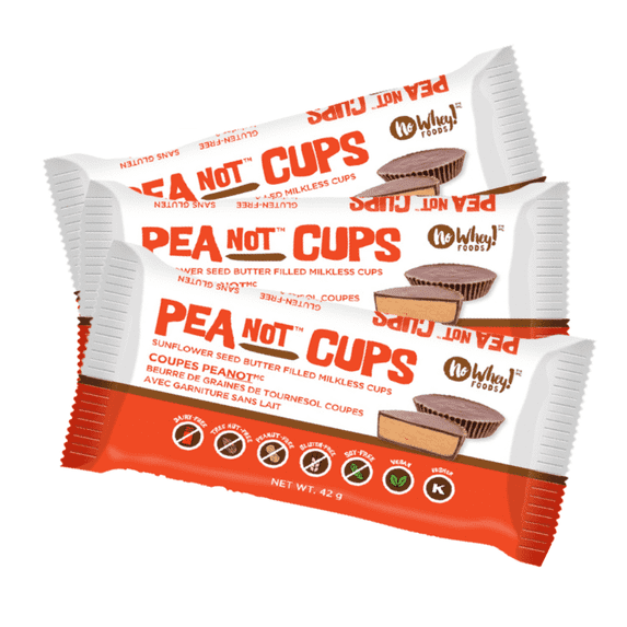 No Whey! Foods - Vegan, Gluten Free, Nut Free |PeaNOT Cups (3 Pack) | Dairy Free, Soy Free, Sesame Free | Allergy Friendly Snacks